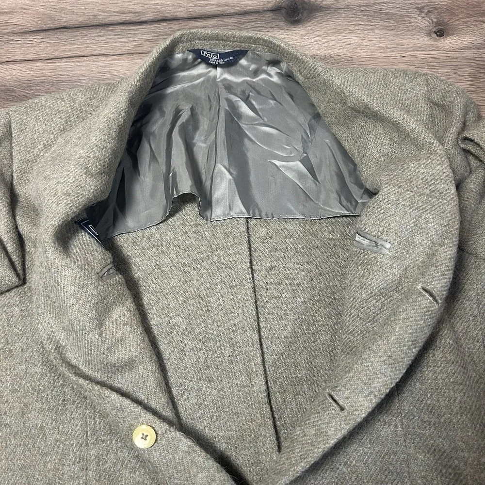 Vintage Ralph Lauren Polo Herringbone Blazer Sports‎ Coat Wool Tweed 42 S